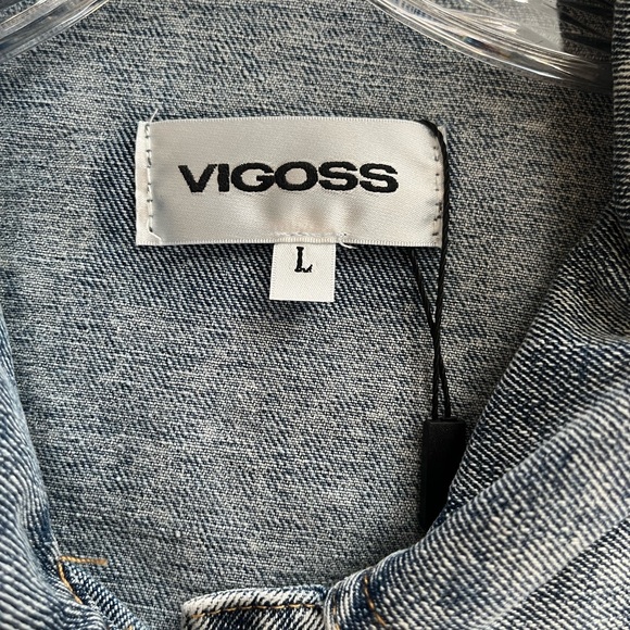 Vigoss Medium Blue Wash Denim Jacket for Women Size Large - Picture 15 of 16